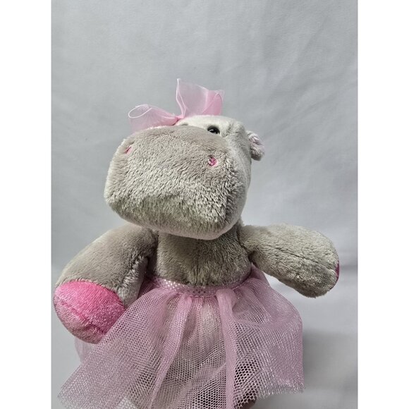 Douglas cuddle toys plush Lulu Gray Hippo ballerina 9" Plush- FACTORY ERROR ARM - Picture 13 of 15
